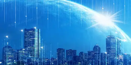  科技城市地球创意合成虚拟网络科技背景背景图片素材免费下载熊猫办公