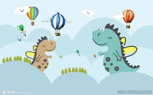 手绘恐龙宝宝儿童房女孩卧室卡通设计图 手绘恐龙宝宝儿童房女孩卧室卡通设计图