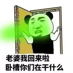  熊猫头开门表情包儿子,你爸我来看你了