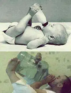 看看这爷俩谁先多  看看这爷俩谁先多