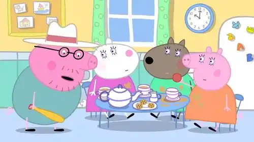  小猪佩奇猪爸爸开始发挥大神特点了,给孩子们做玩具