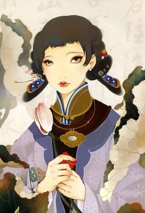  古风手绘画欣赏画中人般般入画,神采飞扬的古风美人