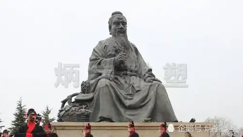  古代医学名人药王孙思邈雕塑
