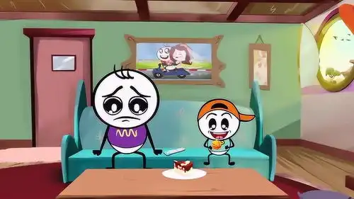  搞笑铅笔动画,铅笔人老爸吃了铅笔人宝宝的蛋糕,宝宝气的大哭