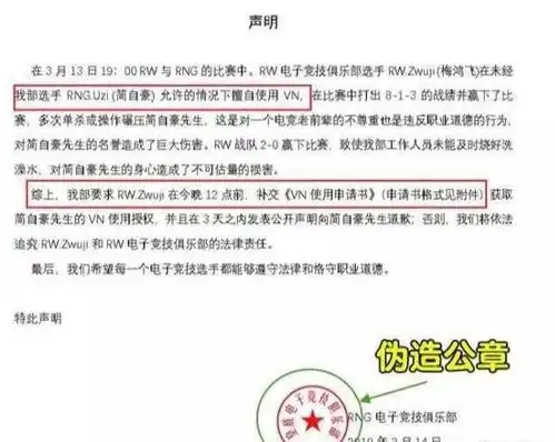  网友伪造rng公章并恶搞uzi专用vn梗后被交法务处理,网友喷子玩脱了,怎么评价