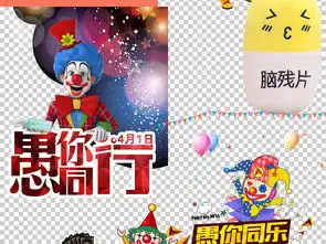  搞笑愚人节小丑海报素材png免扣图片模板下载34.83mb其他大全
