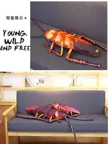 创意仿真大蟑螂公仔小强圣诞节搞怪抱枕汽车枕整人生日礼物恶搞  创意仿真大蟑螂公仔小强圣诞节搞怪抱枕汽车枕整人生日礼物恶搞