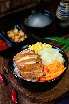 烤鸭饭图片高清图片