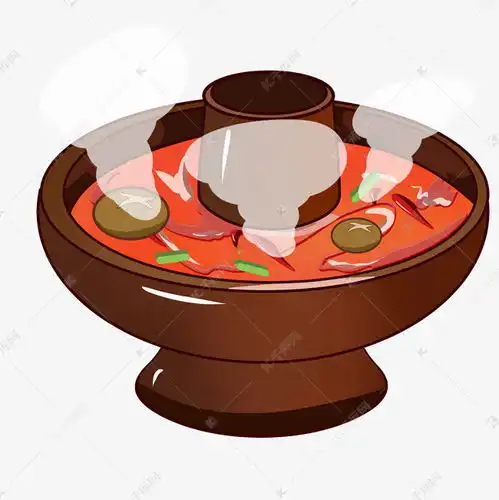  卡通手绘麻辣鲜香火锅插画素材图片免费下载千库网