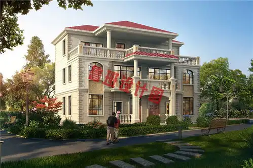 新款砖混结构豪华三层双拼别墅房屋设计图  新款砖混结构豪华三层双拼别墅房屋设计图