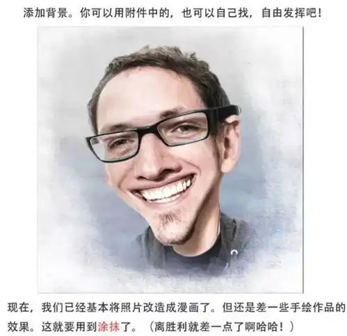  ps教程把真人头像照片制成搞笑漫画