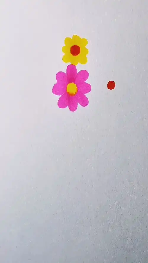  教师节姐妹画的好看的花,送给老师们