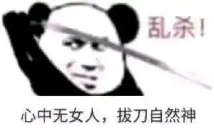  搞笑熊猫头拔剑斗图表情包