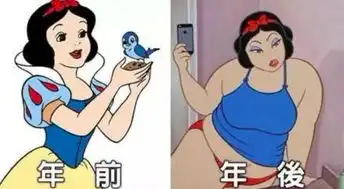  年前年后的对比趣图你过年胖十斤