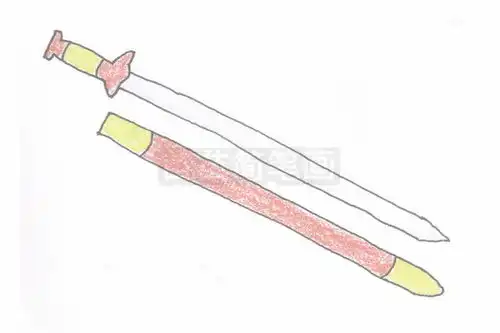 宝剑简笔画简单画法  宝剑简笔画简单画法