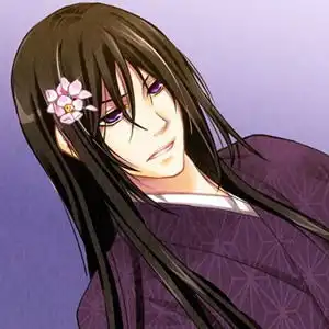  戴花古装男人