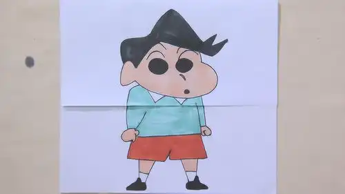  蜡笔小新的朋友风间7岁长相见过吗趣味漫画展示,2年变化真大