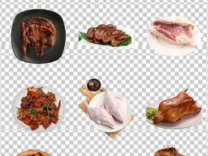  美食烤鸭烧鸭肉png图片素材