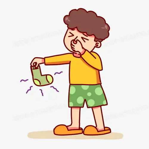  手绘卡通难闻袜子臭味表情png图片素材下载手绘png熊猫办公