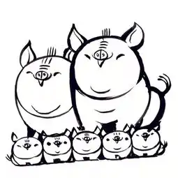  名家画猪韵味各异
