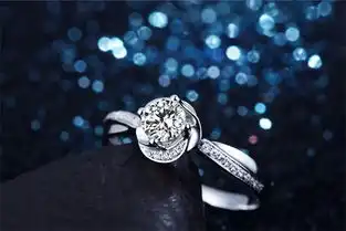  恒久之星白18k金一克拉结婚定制钻石戒指