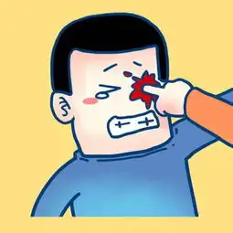  互相戳眼睛的卡通情侣头像,其中一个如下,求另一个