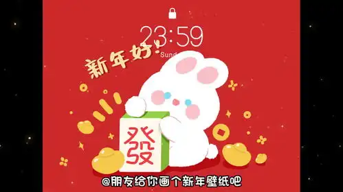  来画个新年壁纸吧procreate绘画兔年简笔画