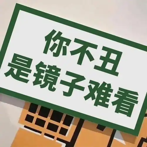  有趣的励志壁纸,你不丑是镜子难看