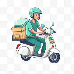 骑摩托车图片卡通搞笑