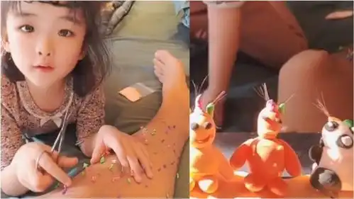  女儿用橡皮泥捏小人咋看都觉得少点啥一个神操作让爸爸欲哭无泪