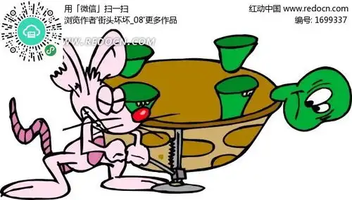  卡通画倒在地上的乌龟和老鼠其他素材免费下载红动网