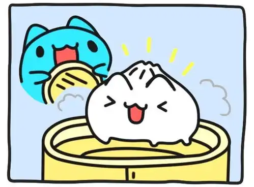  恶搞漫画吃包子可以吃出感情